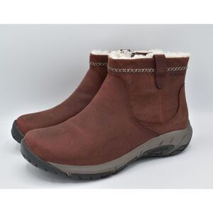 Merrell Brown Ankle Booties with Cozy Lining
